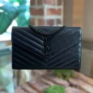 SAINT LAURENT Classic Cassandre Chain Wallet